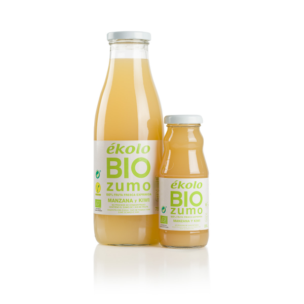 Zumo de MANZANA Y KIWI Ecológico 100% exprimido Zumo de MANZANA Y KIWI Ecológico 100% exprimido