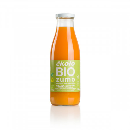 Zumo de NARANJA Y ZANAHORIA Ecológico 100% exprimido