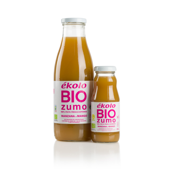 Zumo de MANZANA MANGO Ecológico, 100% exprimido Zumo de MANZANA MANGO Ecológico, 100% exprimido