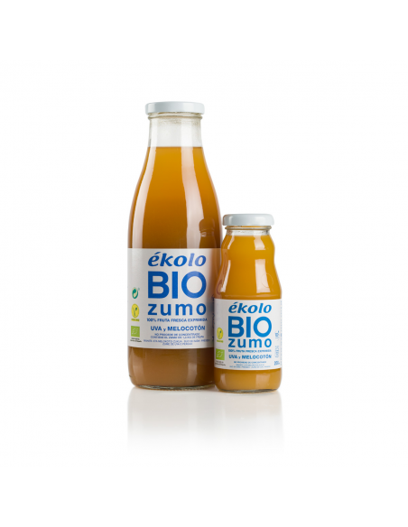 Zumo de MELOCOTÓN UVA Ecológico 100% exprimido